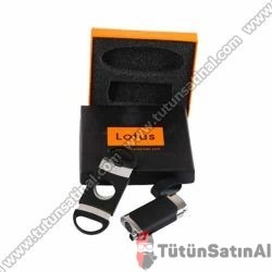 Lotus Puro Delici Çakmak Ve Puro Makası Siyah Set